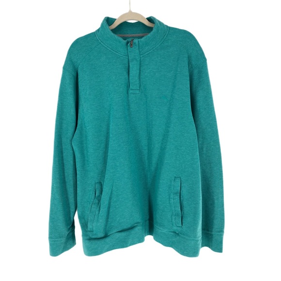Tommy Bahama Quarter Zip Pull Over Sweater - Picture 1 of 5